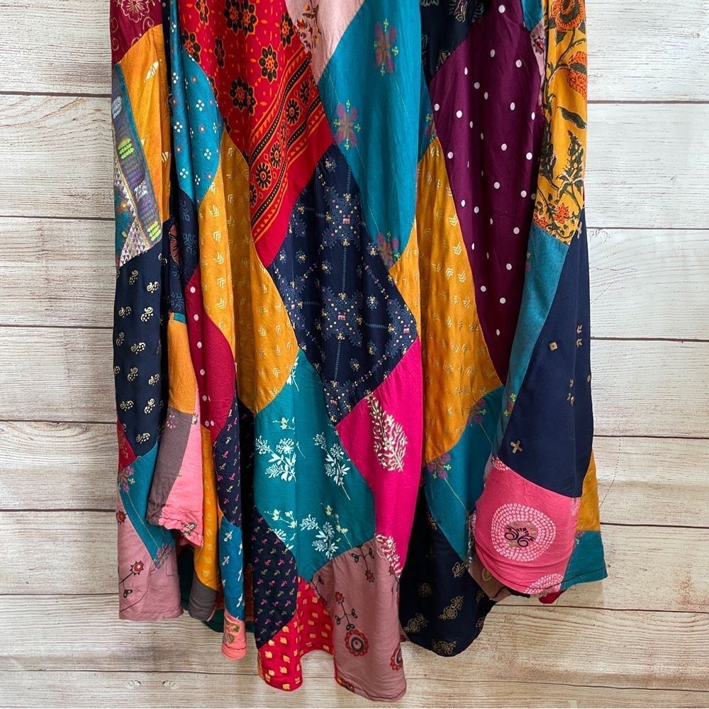 ANA & ROSE PATCHWORK‎ MIDI DRESS…ACTUAL PATCHWORK - Picture 6 of 9